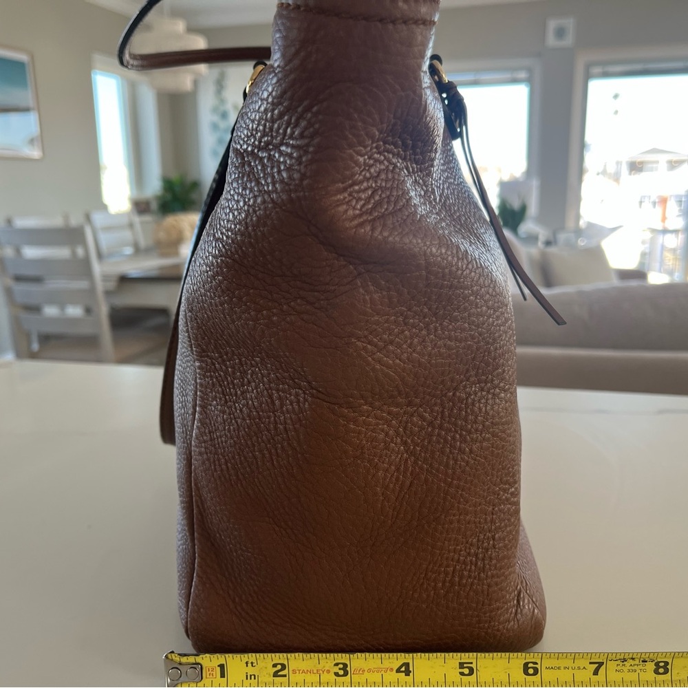 Gucci - Interlocking GG Bree Large Brown Pebbled Leather Tote Bag Shoulder Bag - Picture 12 of 17